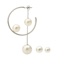 3pcs Pearl Earrings Trendy Circle Irregular Women Earrings