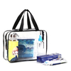 3PCS PVC Transparent Waterproof Travel Cosmetic Wash Storage Bag Women Must-have Bag