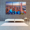 3Pcs Seascape Dusk Canvas Painting Unframed Wall Art Bedroom Living Room Home Decor