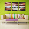 3Pcs Unframed Desert Sunset Modern Abstract Canvas Wall Art Living Room Bedroom Home Decor