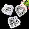 3Pcs/Set Love Valentine White Plastic Cake Stencil Airbrush Painting Art Mold