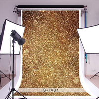 3x5ft Golden Glitters Photography Backgrounds Vinyl Studio Baby Photo Backdrops