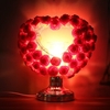 4 Colors Heart Shape Rose Electric Oil Burner Touch Fragrance Lamp Home Decor Bedside Lamp Gift
