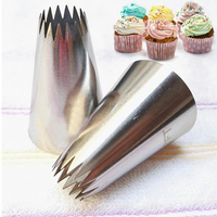4 Pcs DIY Large Icing Piping Pastry Tips Baking Tools Cakes Decoration Set Stainless Steel Nozzles