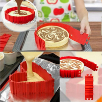 4 Pcs Set Silicone Magic Snake Cake Mold DIY Baking Square Rectangular Heart Shape Cake Mould Pastry
