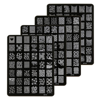 4 Styles Nail Art Image Stamp Plates Polish Stamping Template DIY Tips Design