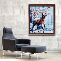 40*50cm Elk DIY Paint By Number Kit Digital Canvas Painting Living Room Home Decor