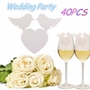 40Pcs Bird Wedding Name Place Cards Wine Glass Laser Cut Pearlescent Card Party Accessories