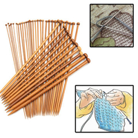40Pcs Pointed Bamboo Knitting Sewing Needles DIY Crafts Knitting Tools