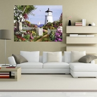 40x30cm 5D DIY Diamond Painting Picture Sailing Garden Embroidery Cross Stitch Home Decor Craft