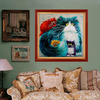 40x40cm 5D DIY Colorful Cat Diamond Painting Full Rhinestone Animal Home Decoration Cross-stitch Kit