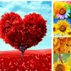 40x50cm 13 Styles Sunflower DIY Oil Painting Summer Wall Art Home Bedroom Hotel Office Deco