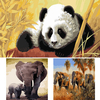 40x50cm 15 Styles Panda Elephant Eagle Oil Painting DIY Wall Art Home Bedroom Hotel Office Deco