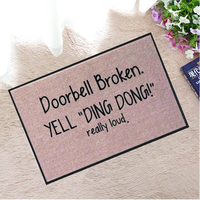 40x60cm Doorbell Broken Rubber Floor Mats Anti Slip Absorbent Carpet