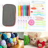 44Pcs Crochet Hooks Set Craft Tapestry Knitting Tapestry Needle Yarn Organiser Case Kit Craft Tool