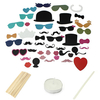 44PCS Fun Party Masks Photo Booth Props Mustache Wedding Favor DIY