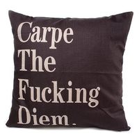 44x44cm Creative Letter Cotton Linen Pillow Case Throw Cushion Cover Home Decor