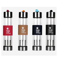 450ml Water Glass Bottle Sports Tea Infuser Cover Travel Mug Cup