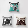 45X45cm 3D Camera Cotton Linen Pillow Case Square Cushion Cover Bags Home Car Decor