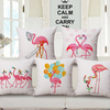 45x45cm Christmas Flamingo Linen Pillow Case Cushion Cover Bags Home Car Decor