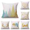 45x45cm Cotton Linen Pillow Case Geometric Shapes Cushion Cover Colorful Sofa Car Decor