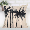 45x45cm Cotton Linen Pillow Case Tropical Scene Palm Trees Leaves Monochrome Cushion Cover