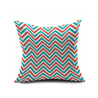 45x45cm Double-sided Printing Cushion Cover Wave Curve Cotton Velvet Pillow Case Home Car Decor