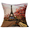 45x45cm Eiffel Tower Cotton Linen Pillow Case Waist Cushion Cover Bags Home Car Decor