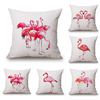 45X45cm Flamingo Animal Print Cotton Linen Throw Pillow Case Sofa Waist Cushion Cover Home Decor