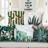 45x45cm Fresh Plants Linen Pillow Case Waist Cushion Cover Bags Home Car Decor