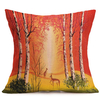 45x45cm Oil Painting Cotton Linen Pillow Case Cushion Cover Sofa Decor
