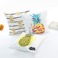 45x45cm Soft Imitation Silk Pillow Case Fashion Pineapple Waist Cushion Cover Bags Home Decor