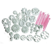47Pcs Flower Fondant Cake Baking Decorating Tools Set Fondant Plunger Mold Cake Decorating Tools