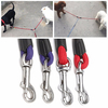 48cm Dog Nylon Leading Leashes With 2 Buckles Pet Coupler Twin Leads Supplies