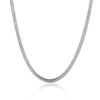 4mm Snake Necklace Silver Simple Chain Men Women Necklace