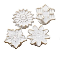 4PCS 3D Flower Floral Cookies Fondant Mold Cutter Biscuits Plunger Kitchen Bakeware