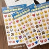 4Pcs Apple Emoji Expression Facial Stickers Model Toys Smiling Face Decor
