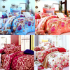 4pcs Bedding Suits Brushed Cotton Fabric Thicker Bed Sets Queen Size Sheet Duvet Cover Pillowcases