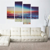 4Pcs Canvas Painting Frameless Modern Sunset Beach Wall Art Picture Print Living Room Home Decor