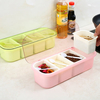 4Pcs Flat Transparent Seasoning Boxes For Kitchen Condiment Bottle Container