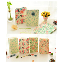 4PCS Floral Pattern Paper Best Gift Bag With Stickers Candy Gift Package Wedding Festival Supplies