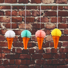 4Pcs Ice Cream Shape Honeycomb balls Tissue Paper Wedding Decoration Party Supplies