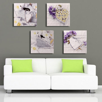 4pcs Love Pattern Quadruple-style Modern Canvas Paintings Wall Art Home Decorative