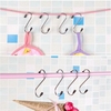 4pcs Metal S-type Hook Free Nail Stainless Steel Hooks Portable Hook Coat Clothes Towel Organizer