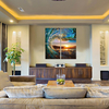 4PCS Modern Canvas Painting Ocean Wave Sunset Wall Art Home Decor