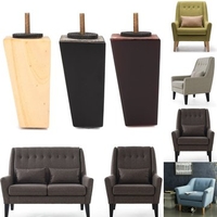 4pcs Oak Wood Taper Sofa Legs Cabinet Chair Furniture Feet Furniture Protective Cover Anti-wear