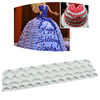 4pcs Skirt Lace Pressure Strip Mold Sugar Embossed Printing Edge Mold Bakery Cake Mold