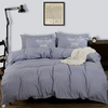 4PCS Suit Polyester Fiber Plain Pure Colour Reactive Printing Bed Cover Queen Size Bedding Sets