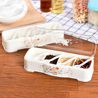 4Pcs Transparent Seasoning Boxes For Kitchen Condiment Bottle Container Kitchen Tool