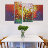 4PCS Unframed Rich Tree Modern Abstract Art Oil Painting Canvas